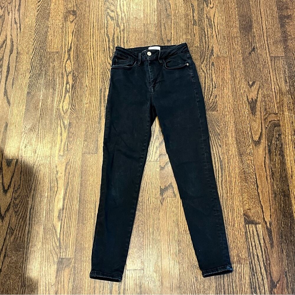 Frame Skinny Jeans Black Le One Skinny Romantic Chic Quiet Luxury Women's Size 1